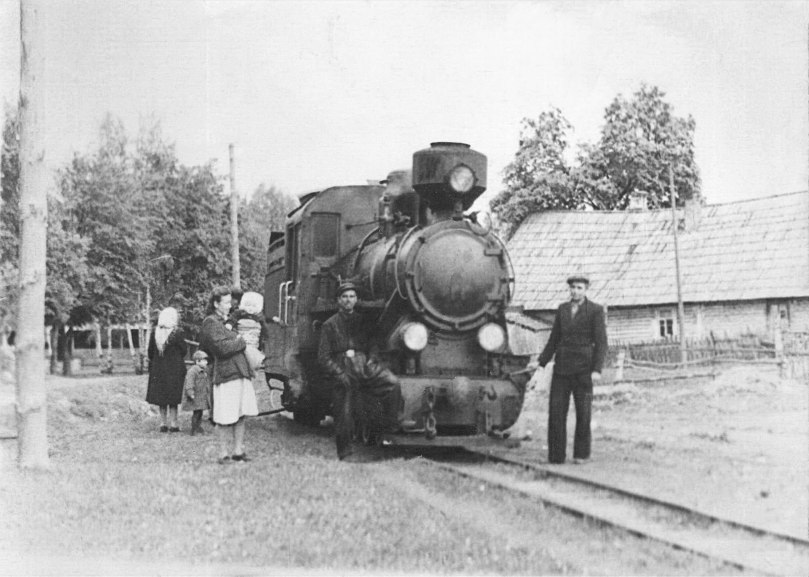 Паровоз на улице Железнодорожной, 1951
